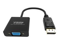 Vision Professional - Adaptateur vidéo - DisplayPort (M) pour HD-15 (VGA) (F) - noir TC-DPVGA/BL