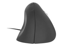 Urban Factory Ergo Mouse EMR01UF-V2 - Souris verticale - ergonomique - pour droitiers - optique - 3 boutons - filaire - USB - noir EMR01UF-V2