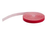 StarTech.com Rouleau de ruban à bouclettes auto-grippantes - 30,5 m - Rouge - Gestion des cables - Reutilisable (HKLP100RD) - Fermeture adhésive - 30.48 cm - rouge - pour P/N: HKLP100, HKLP100BL, HKLP100GN, HKLP100YW HKLP100RD