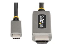 StarTech.com 6ft (2m) USB-C to HDMI Adapter Cable, 8K 60Hz, 4K 144Hz, HDR10, USB Type-C to HDMI 2.1 Video Converter Cable, USB-C DP Alt Mode/USB4/Thunderbolt 3/4 Compatible - USB-C Laptop to HDMI Monitor (135B-USBC-HDMI212M) - Câble adaptateur - 24 pin USB-C mâle pour HDMI mâle - 2 m - gris sidéral - support pour 8K60Hz, support pour 4K144Hz 135B-USBC-HDMI212M