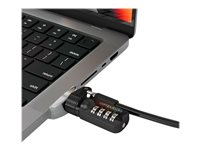 Compulocks Ledge Lock Adapter for MacBook Pro 14" M1, M2 & M3 with Combination Cable - Adaptateur à fente de verrouillage pour la sécurité - avec serrure à combinaison - pour Apple MacBook Pro 14.2 in (M1, M2, M3) MBPR14LDG01CL