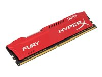 HyperX FURY - DDR4 - 16 Go - DIMM 288 broches - 2400 MHz / PC4-19200 - CL15 - 1.2 V - mémoire sans tampon - non ECC - rouge HX424C15FR/16