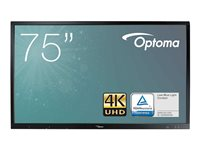 Optoma OP751RK+ - Classe de diagonale 75" écran LED - interactive - avec PC intégré et écran tactile (multi touch) - 4K UHD (2160p) 3840 x 2160 - LED à éclairage direct H1F0C07BW101