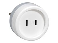 C2G US to European Standard Adapter with Safety Shuters - Adaptateur pour prise d'alimentation - bipolaire (M) pour bipolaire (F) - blanc 80811