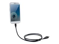 C2G Samsung Galaxy Charge and Sync Cable - Chargement de tablette / câble de données - Micro-USB Type B à 5 broches (M) pour USB (M) - 1.83 m - noir 81711