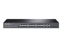 TP-LINK JetStream TL-SL5428E v3 - Commutateur - Géré - 24 x 10/100 + 4 x combo Gigabit Ethernet / SFP Gigabit - Ordinateur de bureau SL5428E V3.0