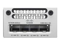 Cisco - Module d'extension - 10 Gigabit SFP+ / SFP (mini-GBIC) x 4 - pour Catalyst 3850-12, 3850-12X48, 3850-24, 3850-48; ONE Catalyst 3850-12 C3850-NM-4-10G=