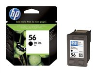 HP 56 - 19 ml - noir - original - cartouche d'encre - pour Deskjet 51XX; Officejet 42XX, 56XX, J5508, J5520; Photosmart 7550; psc 1110, 12XX, 13XX C6656AE#UUQ
