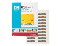 HPE Ultrium 3 WORM Bar Code Label Pack - Étiquettes code à barres - pour StorageWorks MSL4048; StorageWorks 1/8 G2 Tape Autoloader; StorageWorks Ultrium 920 Q2008A
