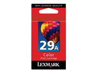 Lexmark Cartridge No. 29A - Couleur (cyan, magenta, jaune) - originale - cartouche d'encre - pour Lexmark X2500, X2510, X2530, X2550, X5070, X5075, X5320, X5340, X5410, X5490, X5495, Z1320 18C1529E