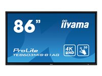 iiyama ProLite TE8603MIS-B1AG - Classe de diagonale 86" (85.6" visualisable) écran LCD rétro-éclairé par LED - interactive - avec lecteur de média intégré et écran tactile (multipoint) - 4K UHD (2160p) 3840 x 2160 - LED à éclairage direct - noir mat TE8603MIS-B1AG