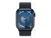 Apple Watch Series 9 (GPS) - 41 mm - aluminium minuit - montre intelligente avec boucle sport - deux couches de matières textiles tissées - minuit - 64 Go - Wi-Fi, UWB, Bluetooth - 31.9 g MR8Y3QF/A