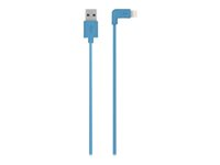 Belkin MIXIT - Câble Lightning - Lightning (M) incliné pour USB (M) - 1.2 m - bleu - pour Apple iPad/iPhone/iPod (Lightning) F8J147BT04-BLU