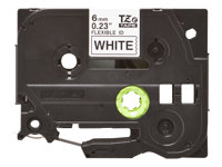 Brother TZe-FX211 - Noir sur blanc - Rouleau (0,6 cm x 8 m) 1 cassette(s) ruban flexible - pour Brother PT-D210, D600, H110, H200; P-Touch PT-1005, E550, P900; P-Touch Cube Plus PT-P710 TZEFX211