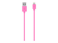 Belkin MIXIT Lightning to USB ChargeSync - Câble Lightning - Lightning (M) pour USB (M) - 1.2 m - rose - pour Apple iPad/iPhone/iPod (Lightning) F8J023BT04-PNK