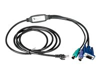 Avocent - Câble clavier / vidéo / souris (KVM) - PS/2, HD-15 (VGA) (M) pour RJ-45 (M) - 2.1 m - pour AutoView 1400, 1500, 2000, 2020, 2030, AV3108, AV3216 PS2IAC-7