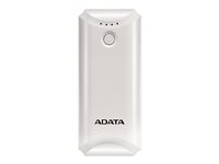 ADATA P5000 - Banque d'alimentation - 5000 mAh - 1 A (USB) - blanc AP5000-USBA-CWH