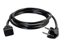 C2G 16 AWG 250 Volt 16 Amp Power Cord - Câble d'alimentation - IEC 60320 C19 pour CEE 7/7 (M) - CA 250 V - 2 m - moulé - noir - Europe 80627