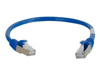 C2G 10ft Cat5e Snagless Shielded (STP) Ethernet Network Patch Cable - Blue - Cordon de raccordement - RJ-45 (M) pour RJ-45 (M) - 3 m - STP - CAT 5e - moulé, bloqué - bleu 27256