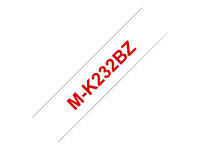 Brother M-K232BZ - Rouge sur blanc - Rouleau (1,2 cm x 8 m) 1 cassette(s) bande non plastifiée - pour P-Touch PT-55, PT-65, PT-75, PT-85, PT-90, PT-BB4 MK232BZ