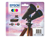 Epson 502XL Multipack - Pack de 4 - 28.4 ml - haute capacité - noir, jaune, cyan, magenta - original - emballage coque avec alarme radioélectrique/ acoustique - cartouche d'encre - pour Expression Home XP-5100, XP-5150; WorkForce WF-2860, WF-2865DWF, WF-2880DWF, WF-2885DWF C13T02W64020