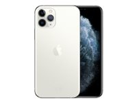 Apple iPhone 11 Pro - Smartphone - double SIM - 4G Gigabit Class LTE - 512 Go - GSM - 5.8" - 2436 x 1125 pixels (458 ppi) - Super Retina XDR Display (caméra avant de 12 mégapixels) - 3 x caméras arrière - argent MWCE2ZD/A