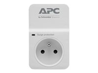 APC SurgeArrest Essential - Protection contre les surtensions - CA 230 V - connecteurs de sortie : 1 - France - blanc PM1W-FR