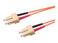 Uniformatic - Câble réseau - SC/UPC multimode (M) pour SC/UPC multimode (M) - 2 m - fibre optique / 50 micromètres - 50 / 125 microns - OM2 - sans halogène - orange 21102