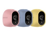 Arlo Replaceable Skins - Housse de protection pour appareil photo - bleu, jaune, rose (pack de 3) - pour Arlo VMS3130, VMS3230, VMS3330, VMS3430, VMS3530 VMA1200C-10000S