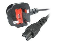 StarTech.com Cordon d'alimentation en trèfle BS1363 vers IEC 320 C5 1,8m pour PC portable - Câble secteur tripolaire UK vers C5 - M/F Noir - Câble d'alimentation - IEC 60320 C5 pour BS 1363 (M) - CA 250 V - 1.8 m - noir PXTNB3SUK6