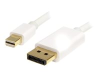 StarTech.com Câble adaptateur Mini DisplayPort vers DisplayPort 1.2 3m - Cordon Mini DP à DP - Support HBR2 - M/M - DisplayPort 4K - Blanc - Câble DisplayPort - Mini DisplayPort (M) pour DisplayPort (M) - 3 m - blanc - pour P/N: CDP2MDP, CDP2MDPEC, CDP2MDPFC, CDPVDHDMDP2G, CDPVDHDMDPRG, CDPVDHDMDPSG, CDPVDHMDPDP MDP2DPMM3MW
