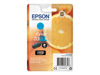 Epson 33XL - 8.9 ml - XL - cyan - original - blister - cartouche d'encre - pour Expression Home XP-635, 830; Expression Premium XP-530, 540, 630, 635, 640, 645, 830, 900 C13T33624012