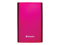 Verbatim Store 'n' Go Portable - Disque dur - 1 To - externe (portable) - USB 3.0 - 5400 tours/min - rose chaud 53073