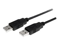 StarTech.com Câble USB 2.0 A vers A de 2 m - Cordon USB A - M/M - Câble USB - USB (M) pour USB (M) - USB 2.0 - 2 m - noir - pour P/N: SV231HDMIUA USB2AA2M