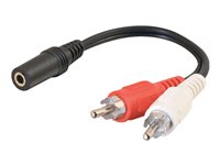 C2G Value Series Y-Cable - Adaptateur audio - RCA mâle pour mini jack stéréo femelle - blindé - noir 80134