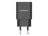 Fairphone - Adaptateur secteur - 3 A - QC 3.0 (USB) - noir - Europe - pour Fairphone 3, 3+ 000-0020-000000-0003