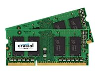 Crucial - DDR3L - kit - 4 Go: 2 x 2 Go - SO DIMM 204 broches - 1600 MHz / PC3-12800 - CL11 - 1.35 V - mémoire sans tampon - non ECC CT2KIT25664BF160B
