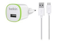 Belkin - Adaptateur secteur - 1 A (USB) - sur le câble : Micro-USB - blanc F8M710VF04-WHT