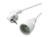 MCL - Rallonge de câble d'alimentation - bipolaire (M) pour bipolaire (F) - 250 V - 16 A - 3 m - blanc MC910-3M/W