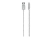Belkin MIXIT Metallic Lightning to USB Cable - Câble Lightning - USB (M) pour Lightning (M) - 1.2 m - argent - pour Apple iPad/iPhone/iPod (Lightning) F8J144BT04-SLV