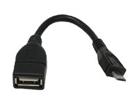 MCL Samar - Câble USB - USB (F) pour Micro-USB de type B (M) - USB 2.0 OTG - 12 cm USB-AF/HMCOZ