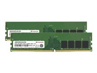 Transcend JetRAM - DDR4 - kit - 16 Go: 2 x 8 Go - DIMM 288 broches - 3200 MHz / PC4-25600 - CL22 - 1.2 V - mémoire sans tampon - non ECC JM3200HLB-16GK