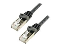 MCL - Cordon de raccordement - RJ-45 (M) pour RJ-45 (M) - 2 m - 6.2 mm - S/FTP - CAT 7 - sans halogène, moulé, sans crochet - noir FCC7BMSHF-2M/N