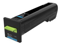 Lexmark - À rendement extrêmement élevé - cyan - original - cartouche de toner LCCP - pour Lexmark CS820de, CS820dte, CS820dtfe 72K0X20