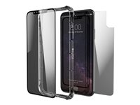 ZAGG InvisibleShield Glass+ Contour 360 - Boîtier de protection pour téléphone portable - noir - pour Apple iPhone X 200101025