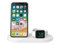Belkin BOOST UP Wireless Charging Dock - Support de chargement sans fil + adaptateur secteur (USB) - blanc - pour Apple iPhone 8, 8 Plus, X, XR, XS, XS Max; Watch F8J235VFWHT