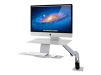 Ergotron WorkFit-A for Apple Standing Desk - Montage sur bureau pour Écran LCD/clavier/souris - aluminium - argent - Taille d'écran : 21.5"-27" - pour Apple iMac (21.5 ", 27 ") 24-414-227