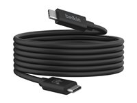 Belkin CONNECT - Câble USB - 24 pin USB-C (M) pour 24 pin USB-C (M) - USB 2.0 / USB 3.0 / USB 3.2 / USB 4.0 /Thunderbolt 3 / Thunderbolt 4 - 2 m - prise en charge UHD 4K60Hz, Alimentation USB (240 W) - noir INZ004BT2MBK