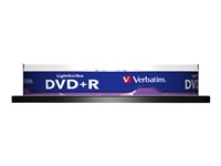 Verbatim LightScribe - 10 x DVD+R - 4.7 Go (120 minutes) 16x - LightScribe 1.2 - spindle 43576