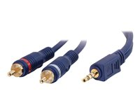 C2G Velocity - Câble audio - RCA mâle pour mini-phone stereo 3.5 mm mâle - 50 cm - blindé 80272